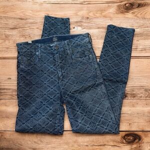 Citizens of Humanity 27 Rocket Wax Coated Geometric High Waist Skinny Jeans